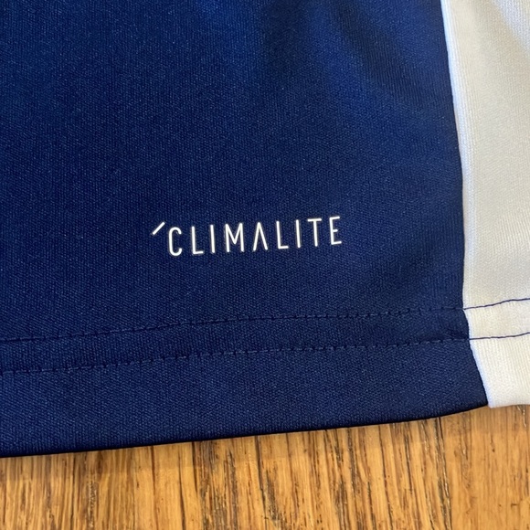 Adidas blue and white climalite tee size large mens - Picture 2 of 7